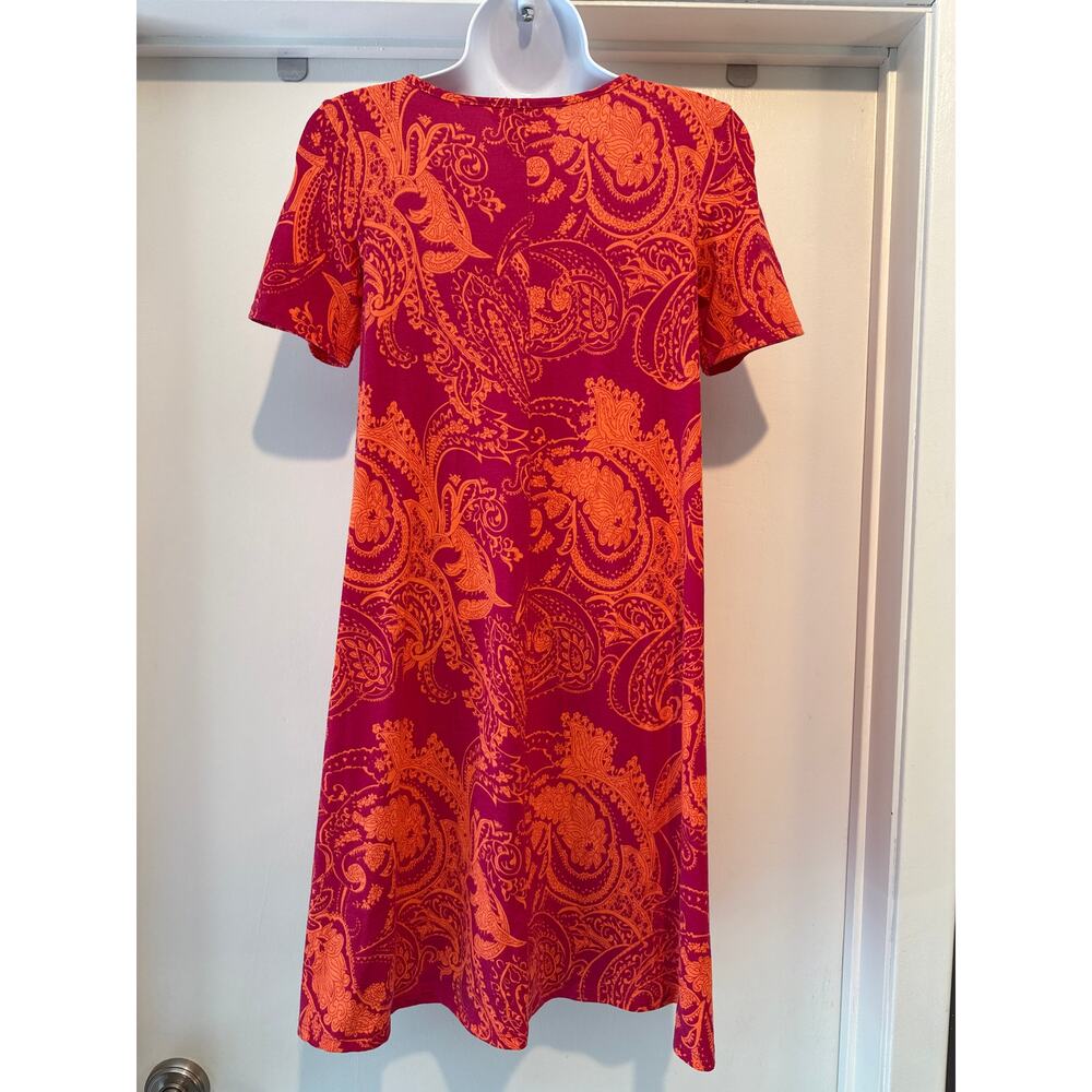 ASOS Maternity Swing Tee Dress Magenta & Orange US 2 EUC - Picture 3 of 6